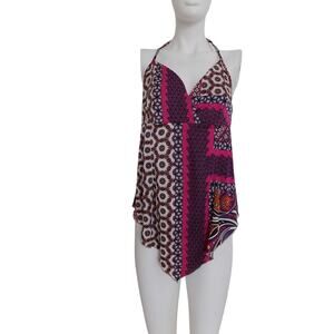 Fiorella Rubino halter top handkerchief hem size XS/S